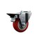 Service Caster 3.5'' Red Poly Wheel Swivel Bolt Hole Caster with Posi Lock Brake SCC-BH20S3514-PPUB-RED-PLB - alternate 1